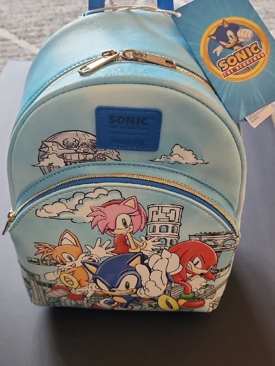 Loungefly Sonic The Hedgehog Character Mini Backpack - Light Blue. NWT - Picture 12 of 12